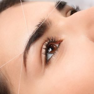 Eyebrow threading treatment